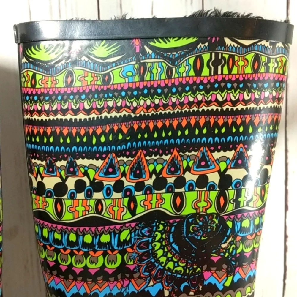 Sakroots Rhythm Neon Elephants and Peace Fur Lined Boots‎ 7